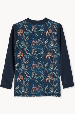 BOY Milky Toddler Boys Tiger Palm Long Sleeve Suntop