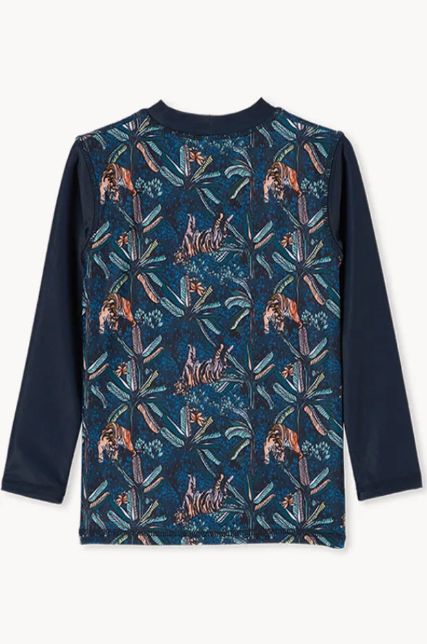 BOY Milky Toddler Boys Tiger Palm Long Sleeve Suntop
