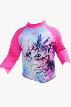 Speedo Toddler Girls Digital Printed Long Sleeve Suntop