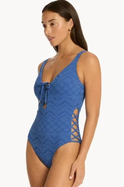 Women Sea Level Toscana Lace Up One Piece