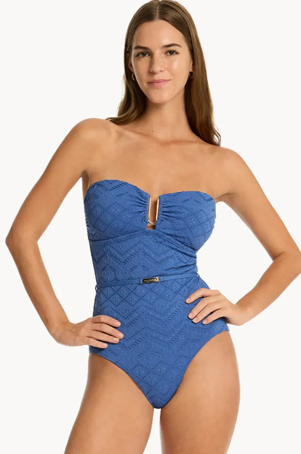 Women Sea Level Toscana U Bar Bandeau One Piece