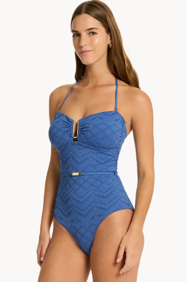 Women Sea Level Toscana U Bar Bandeau One Piece