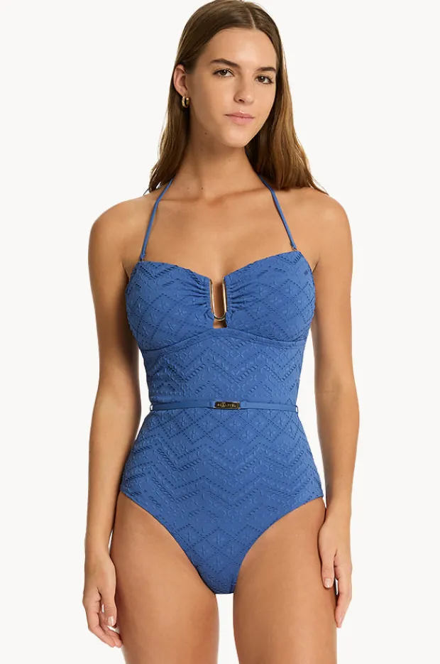 Women Sea Level Toscana U Bar Bandeau One Piece
