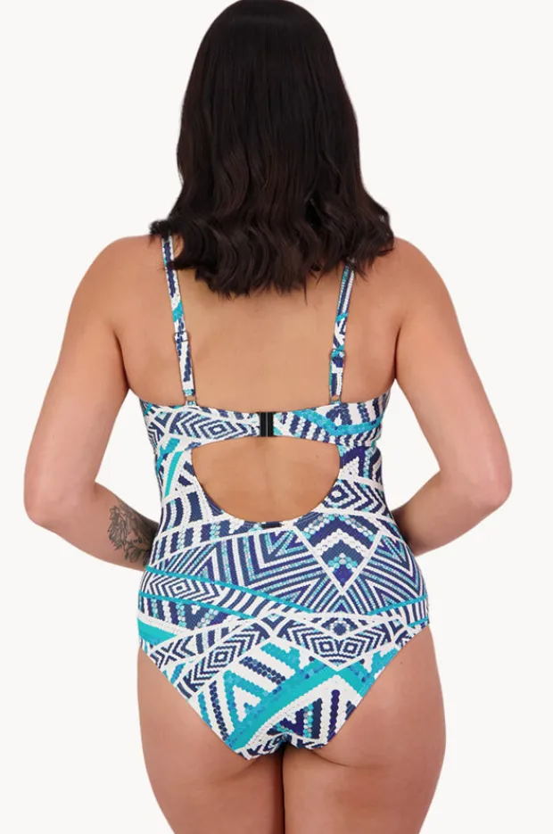 Women Moontide Tribal Geo DD/E Cup Ring Front One Piece