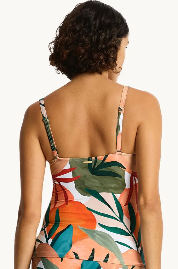 Women Sea Level Tropaluxe Cross Front Tankini Separate