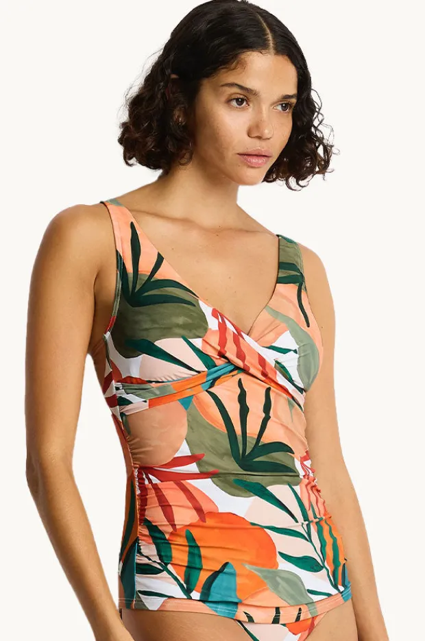 Women Sea Level Tropaluxe Cross Front Tankini Separate