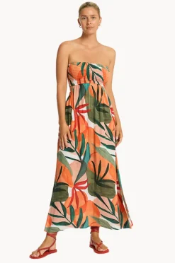 Women Sea Level Tropaluxe Cutaway Bandeau Dress