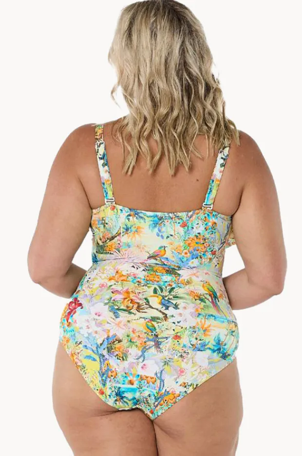 Women Capriosca Tropicana Frill V Neck One Piece