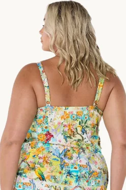 Women Capriosca Tropicana Tiered Frill Tankini Separate