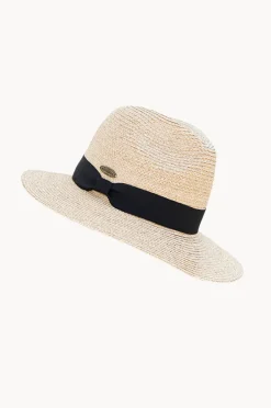 Women Sundaise Unisex Raffia Black Band Panama Hat