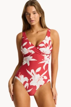 Women Sea Level Veridian Cross Front One Piece