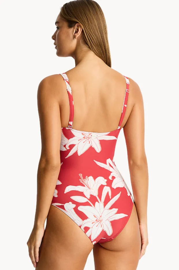 Women Sea Level Veridian Cross Front One Piece
