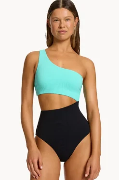Women Jets Versa Rib One Shoulder One Piece