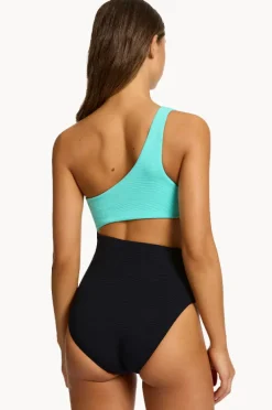 Women Jets Versa Rib One Shoulder One Piece