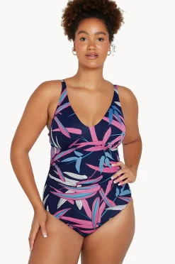 Women Genevieve Vintage Palms Sweetheart One Piece