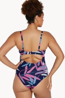 Women Genevieve Vintage Palms Sweetheart One Piece