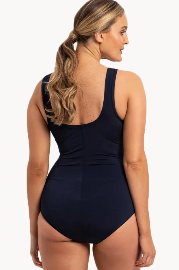 Women Poolproof Vogue Fan Splice Tank One Piece