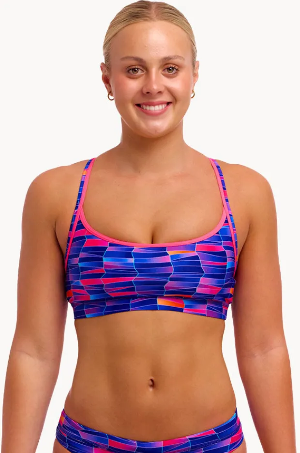 Women Funkita Warped Waves Sports Top