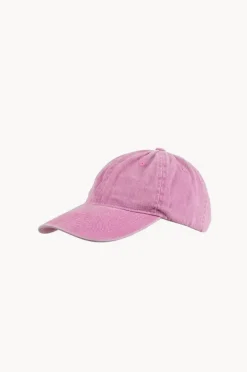 Women Cherry Red Washed Cap