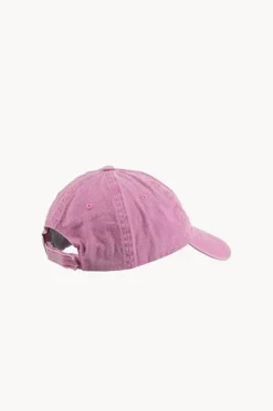 Women Cherry Red Washed Cap