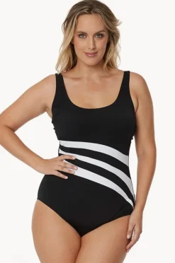 Women Poolproof Wave Spliced DD/E Cup One Piece