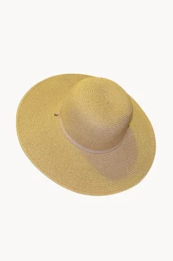 Women Cherry Red Wide Brim Hat With Toggle