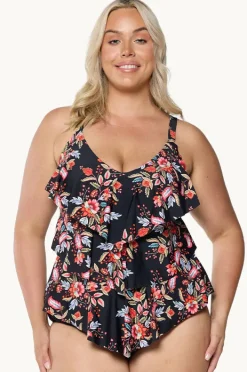 Women Capriosca Wild Berries Tiered Tankini Separate