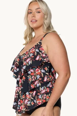 Women Capriosca Wild Berries Tiered Tankini Separate