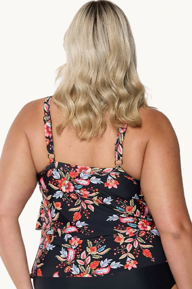 Women Capriosca Wild Berries Tiered Tankini Separate