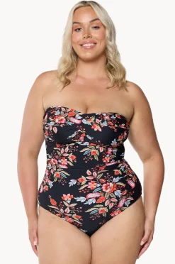 Women Capriosca Wild Berries Twist Front Bandeau One Piece