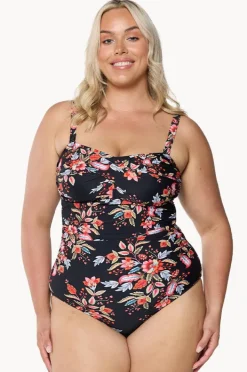 Women Capriosca Wild Berries Twist Front Bandeau One Piece