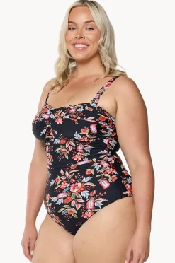 Women Capriosca Wild Berries Twist Front Bandeau One Piece