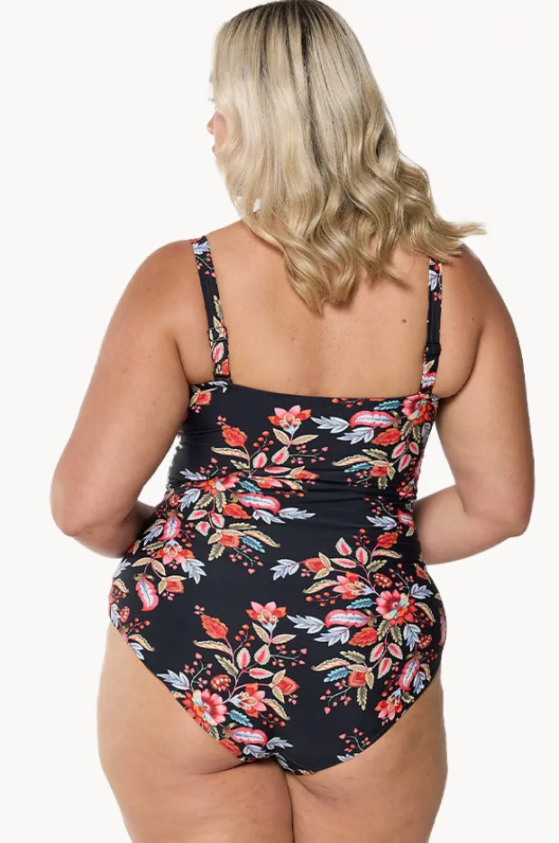 Women Capriosca Wild Berries Twist Front Bandeau One Piece
