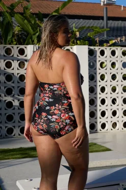 Women Capriosca Wild Berries Twist Front Bandeau One Piece