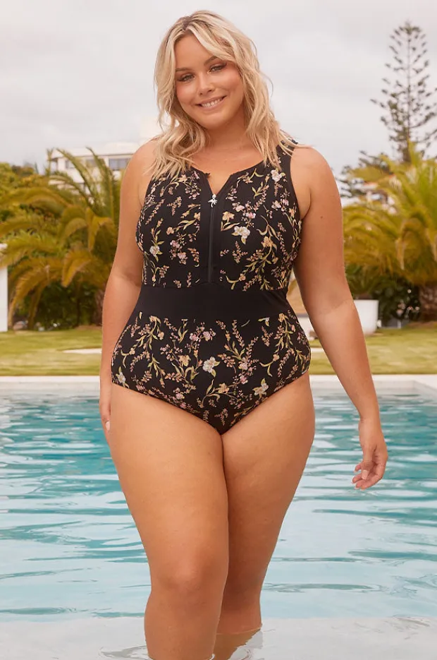 Women Capriosca Zip High Neck One Piece