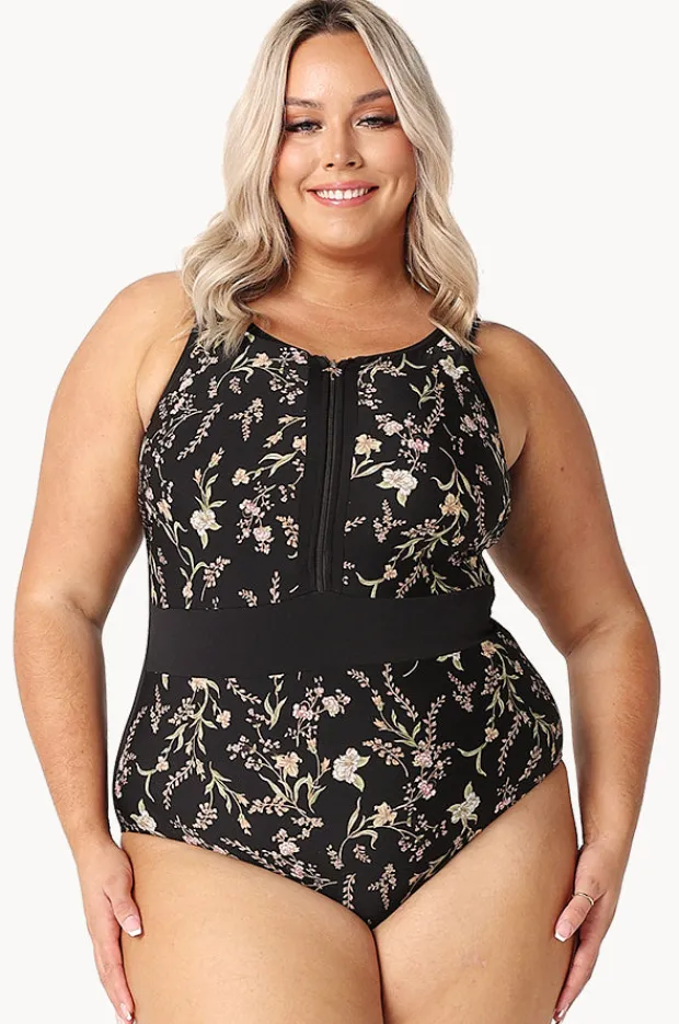 Women Capriosca Zip High Neck One Piece