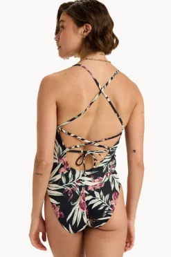 Women Roxy Wind Swept Floral Beach Classics One Piece