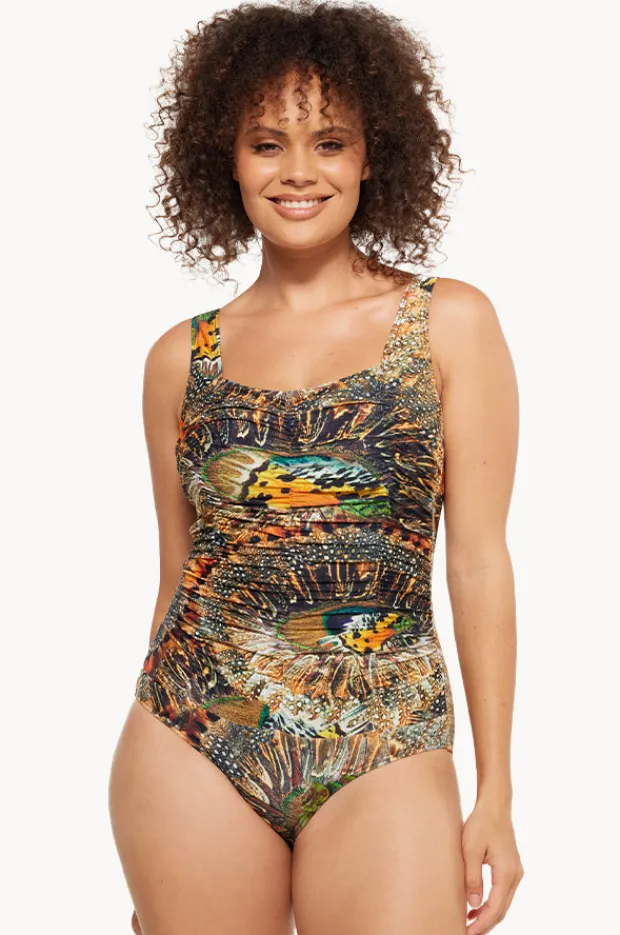 Women Togs Swimwear Zambia Gathered Square Neck One Piece