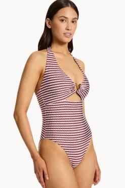 Women Jets Zarla Geo Tie Halter One Piece