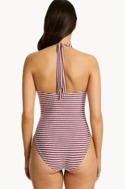 Women Jets Zarla Geo Tie Halter One Piece