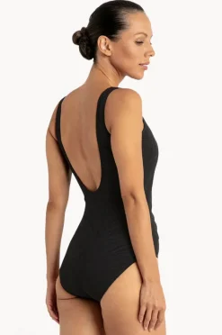 Women Jantzen Zebra Bar Gathered Cross Over One Piece