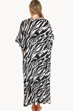 Women Sundrenched Zebra Long Kaftan