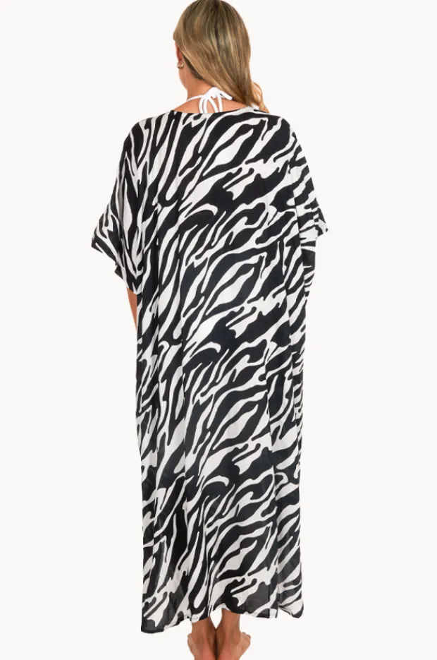 Women Sundrenched Zebra Long Kaftan