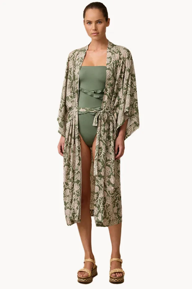 Women Monte u0026 Lou Zeni Long Kimono Robe