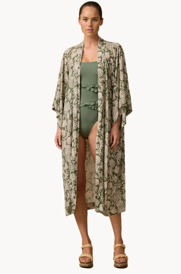 Women Monte u0026 Lou Zeni Long Kimono Robe