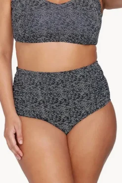 Women Artesands Zig Zag Rouched High Waist Pant