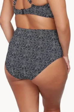 Women Artesands Zig Zag Rouched High Waist Pant